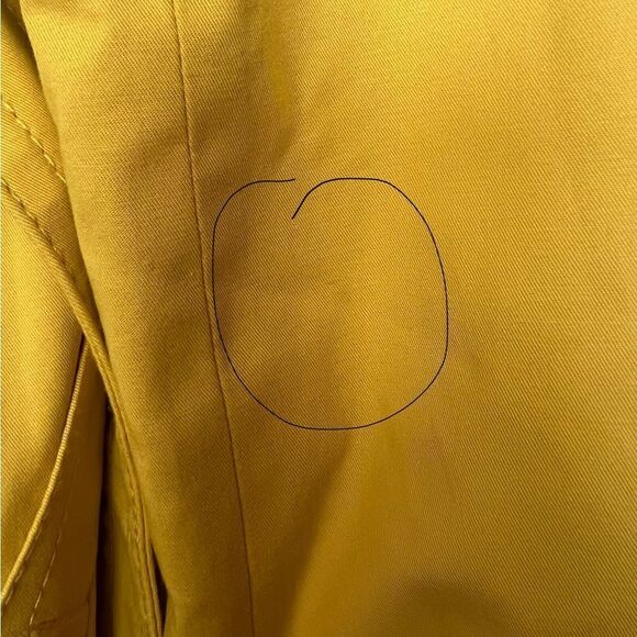 Ann Taylor Petite Mustard Yellow Dopamine Dressing Twill Trench Coat Size XXS - Picture 14 of 16
